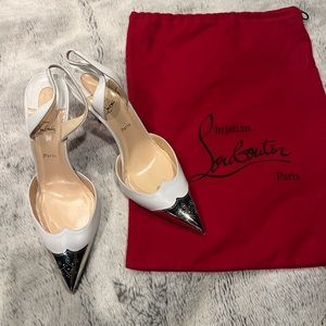Christian Louboutin White Slingbacks 38.5